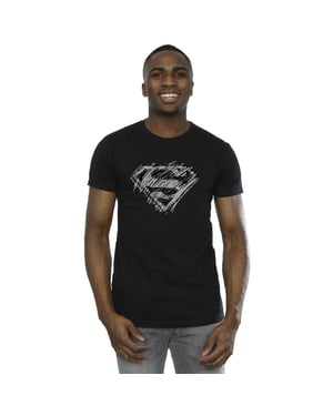 DC Comics Mens Superman Logo Sketch T-Shirt (Black)
