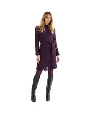 Tramontana Dress aubergine noir