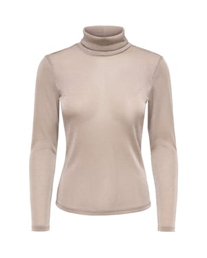 Only Onlamera glitter l/s rollneck jrs walnut/dtm walnu
