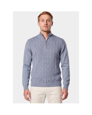 Bos Bright Blue Half zip 1188/41023 blue
