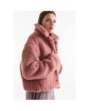 Jansen Amsterdam Boa jasje t227 teddy old rose