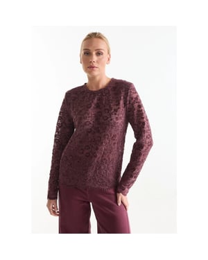 Jansen Amsterdam Kiki top fl155 lace wine