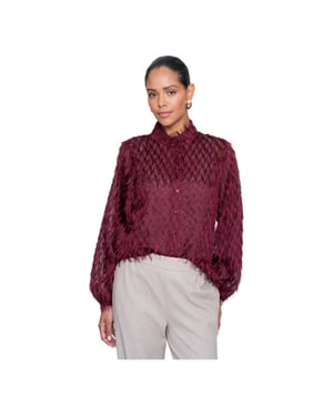 Geisha Blouse burgundy