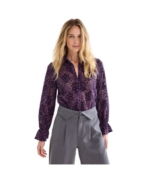 Tramontana Blouse aubergine noir