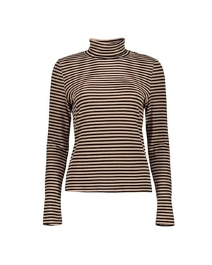 Geisha 62590-70 999 t-shirt stripe black/sand
