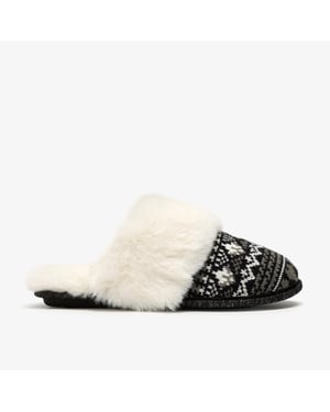 Naxia Festive Black Interest Slippers