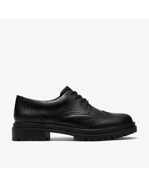 Brena Lace Black Leather Shoes