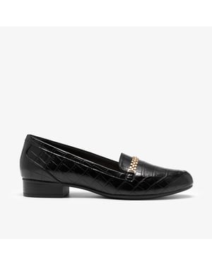 Juliet Mia Black Croc Shoes