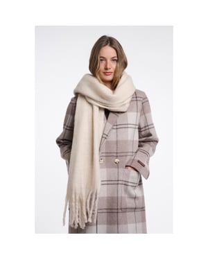 Rino & Pelle sccarf with fringes gella.7002612 999022 birch