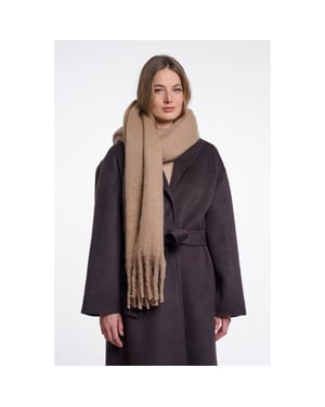 Rino & Pelle sccarf with fringes gella.7002612 10868 toffee