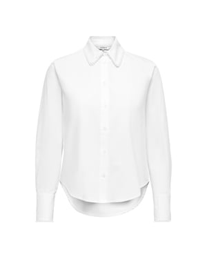 Only onlnemil l/s pearl detail shirt wvn 15383039 bright white