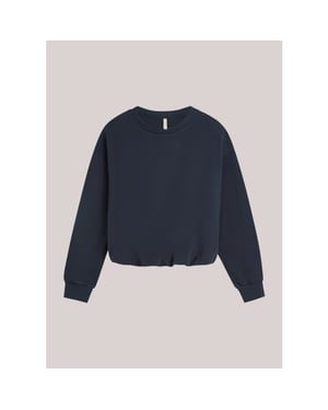 Summum balloon sweat peached terry 3s5350-30806 495 midnight blue