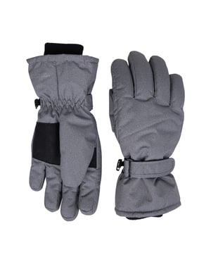 Men's Waterproof Ski Gloves Isotherm Fur Lined Warm Comfy Winter Snow Mittens Charcoal