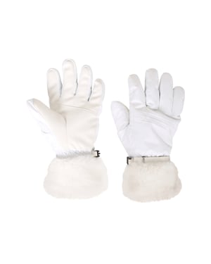'Parallax' Women's Waterproof Ski Gloves Fleece Lined Warm Comfy Winter Mittens White