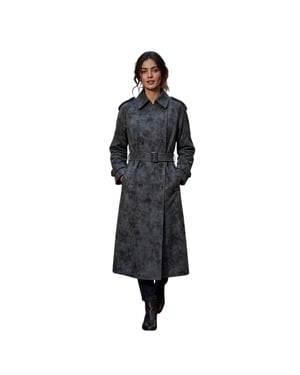Biba Trenchcoat van kunstleer voor dames (Zwart)