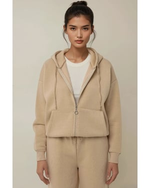 Dragkedja Framsida Oversized Huvtröja