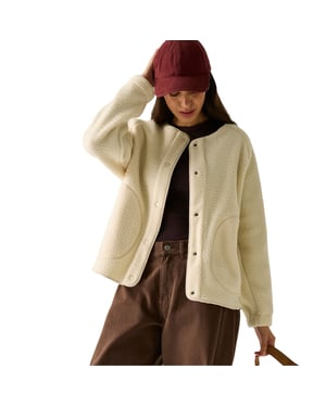 Regatta Womens/Ladies Lea Borg Snap-Front Fleece (Light Vanilla)