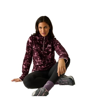 Regatta Womens/Ladies Margot Brush Stroke Quarter Zip Fleece (Fig)