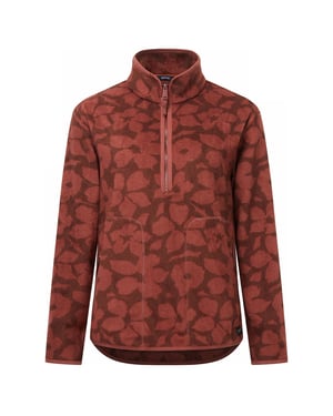 Regatta Frankie Shadow Flower fleece met halve rits voor dames (Donkere kers)