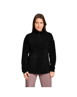 Ziener Januki fleece met halve rits voor dames (Zwart)