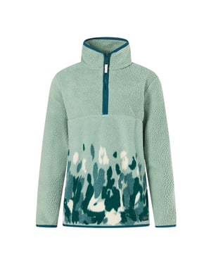 Regatta Womens/Ladies Frankie Leopard Camo Borg Half Zip Fleece Top (Glacier Green)