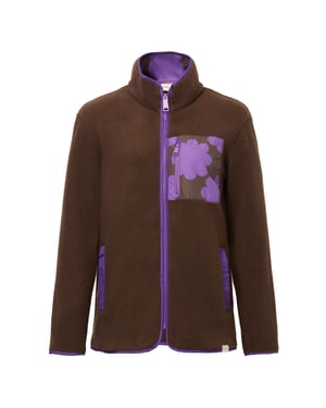 Regatta Womens/Ladies Orla Kiely Sun Daisy Borg Full Zip Fleece Jacket (Chocolate Brown)