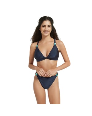 Be You Bikinibroekjes met versieringen voor dames (Marine)
