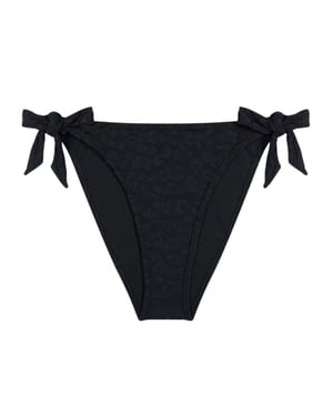 Chelsea Peers Dames/Dames Luipaardprint Bikinibroekje met Stropdas aan de Zijkant (Zwart)