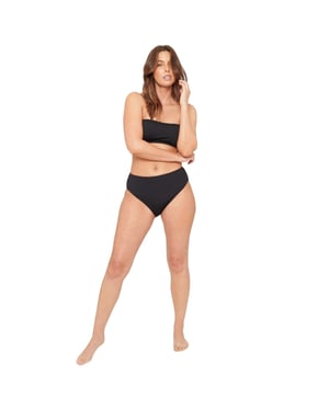 Be You Bikinibroekje met textuur en hoge taille voor dames/dames (Zwart)