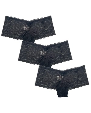Be You Kantonderbroeken voor dames (set van 3) (Zwart)