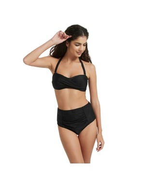 Be You Bikiniset voor dames met ruches en hoge taille (Zwart)