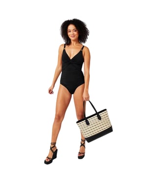 Biba Icon-badpak met buikcorrection voor dames (Zwart)