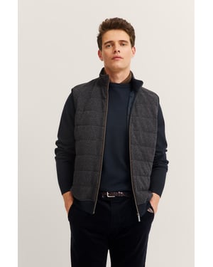 Bugatti Herren Sweatvest met opstaande kraag van een katoenmix