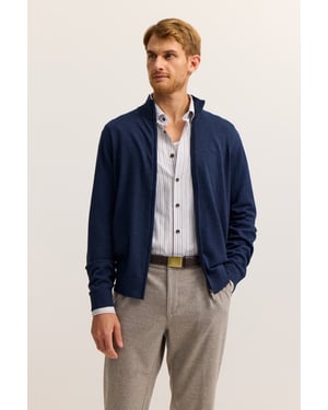 Bugatti Herren Katoenen vest met opstaande kraag