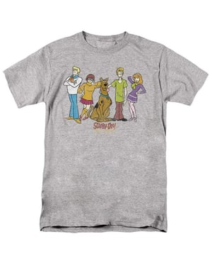 Scooby Doo Unisex Bende T-shirt voor volwassenen (Atletische Heide)