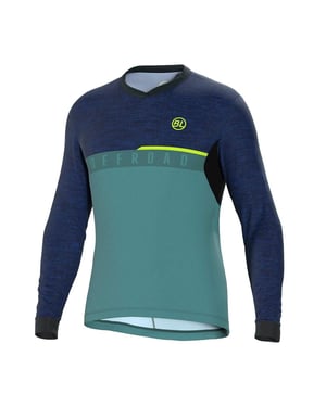Bicycle Line Fietsshirt voor heren met Agordo-logo (Navy/Teal)