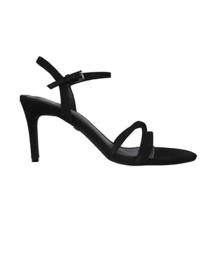 Biba Leren sandalen met naaldhak voor dames (Zwart)
