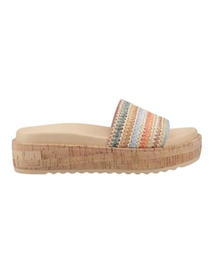 Rocket Dog Dames Faye Alti Raffia Suede Sandalen (Multikleur)