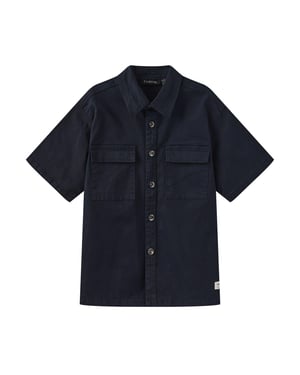 Firetrap Kinder-T-shirt met korte mouwen en zakjes (Marine)