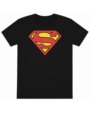 Superman Unisex Klassiek logo voor volwassenen T-Shirt (Zwart)