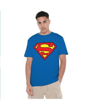 Superman Unisex Klassiek logo voor volwassenen T-Shirt (Royaal Blauw)