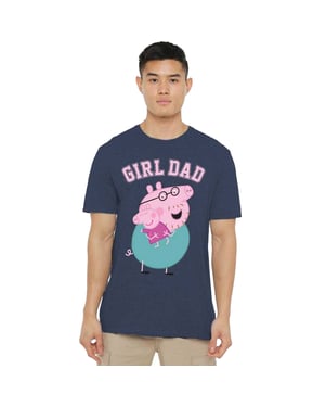 Peppa Pig Unisex volwassen meisjes papa varken Heather T-shirt (Heide-Marine)