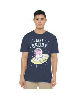 Peppa Pig Unisex Adult Best Daddy Pig In The Universe T-Shirt (Heide-Marine)