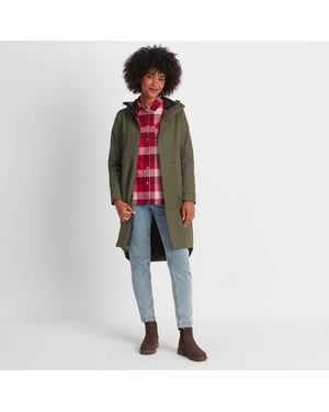 Saunter Womens Long Waterproof Jacket Khaki