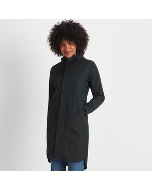 Saunter Womens Long Waterproof Jacket Black