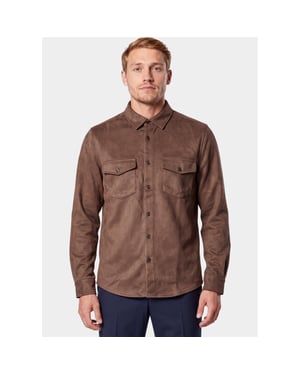 Bos Bright Blue Overshirt 2080/brown