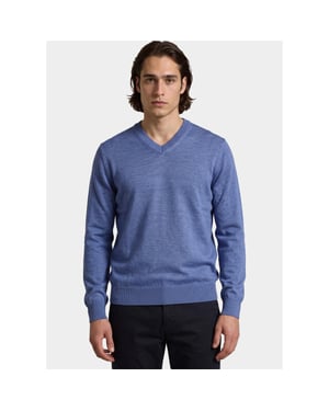 Bos Bright Blue Pullover heren v-hals 263/8159 indigo