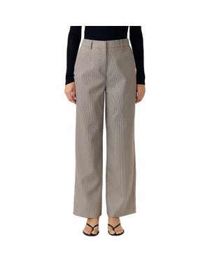 YAS Chekka hw wide pants noos black/w. checks