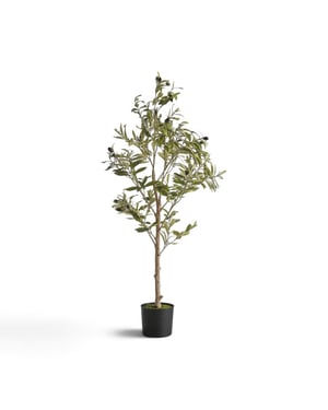 Indore Home Indore silva olijfboom kunstplant 120 cm – mediterrane kunstboom