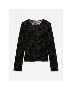 Vero Moda vmflora ls o-neck top jrs 10354544 chocolate torte